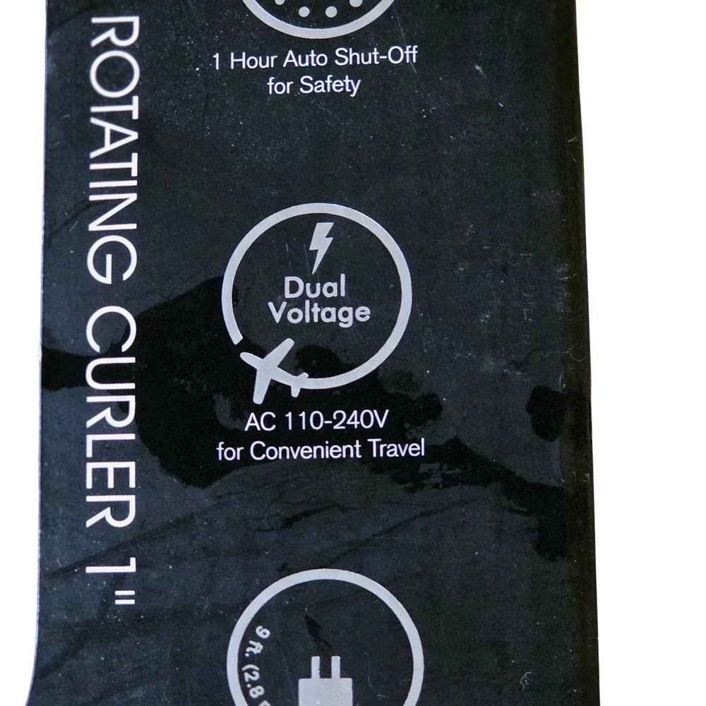 CHI Spin N Curl Automatic‎ Hair Curler Black NWOT Unused Case Broken Minimalist